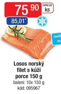 Qanto Losos norský filet s kůží porce nabídka
