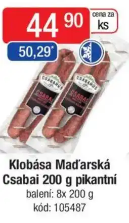 Qanto Klobása Maďarská Csabai pikantní nabídka