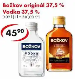 CBA Božkov originál 37,5% Vodka 37,5%, 0,09 l nabídka