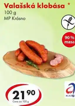 CBA Valašská klobása, 100 g nabídka