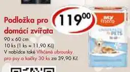 CBA Podložka pro domácí zvířata, 10 ks nabídka