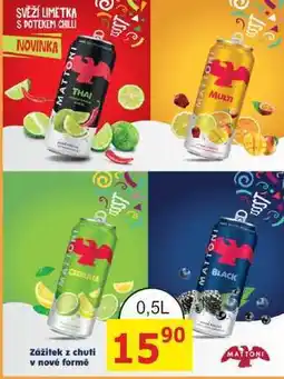 BENE Nápoje Mattoni plech 0,5l nabídka