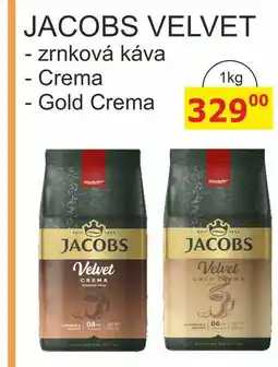 BENE Nápoje Jacobs Velvet zrnková káva 1kg nabídka