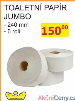 BENE Nápoje TOALETNÍ PAPÍR JUMBO - 240 mm - 6 rolí nabídka