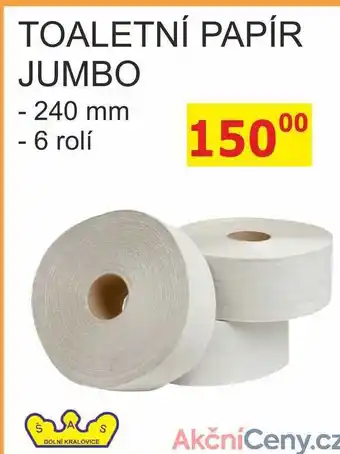 BENE Nápoje TOALETNÍ PAPÍR JUMBO - 240 mm - 6 rolí nabídka