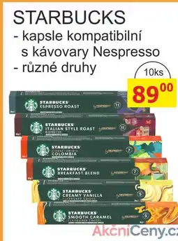 BENE Nápoje STARBUCKS - kapsle kompatibilní s kávovary Nespresso - různé druhy 10ks nabídka