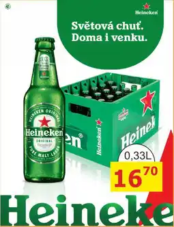 BENE Nápoje Heineken pivo ležák světlý 0,33l nabídka