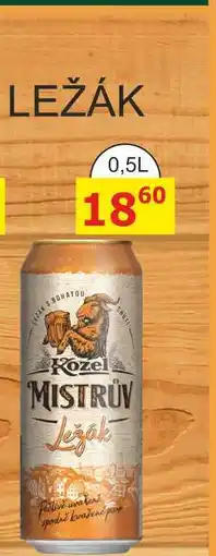 BENE Nápoje Velkopopovický Kozel Mistrův ležák 0,5l 0.5l plech nabídka