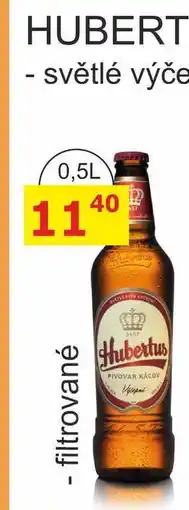 BENE Nápoje Pivovar Kácov Hubertus Světlé výčepní pivo 0,5l nabídka