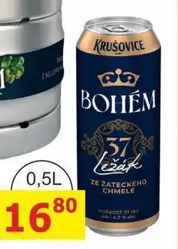 BENE Nápoje KRUŠOVICE BOHÉM - světlý ležák 0,5l nabídka
