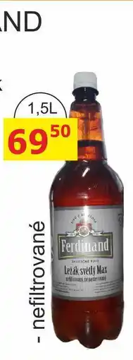 BENE Nápoje Ferdinand Ležák světlý Max nefiltrovaný - 1,5l nabídka
