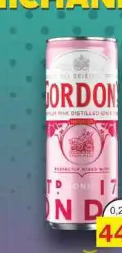 BENE Nápoje GORDON PINK TONIC 0,25l míchaný drink, plech nabídka