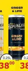 BENE Nápoje BOŽKOV REPUBLICA GINGER &LIME 0,25l míchaný drink, plech nabídka