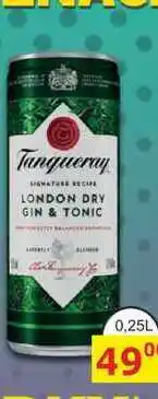 BENE Nápoje Tanqueray LONDON DRY GIN & TONIC 0,25l míchaný drink, plech nabídka