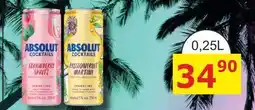 BENE Nápoje ABSOLUT COCKTAILS 0,25l míchaný drink nabídka