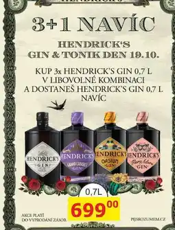 BENE Nápoje HENDRICK'S GIN 0,7L nabídka
