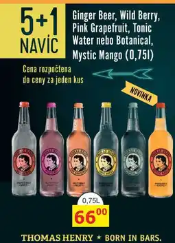 BENE Nápoje THOMAS HENRY tonic 0,75l nabídka