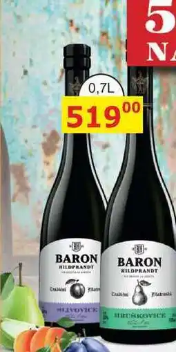 BENE Nápoje BARON HILDPRANDT Hruškovice 0,7l nabídka