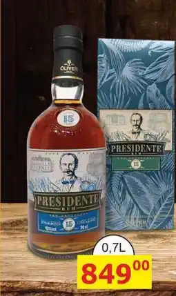 BENE Nápoje PRESIDENTE RUM 70 cl nabídka