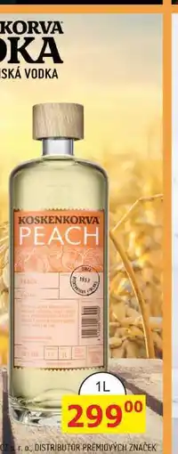 BENE Nápoje Koskenkorva Peach vodka 1l nabídka