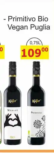 BENE Nápoje KREFER Primitivo Bio Vegan Puglia 0,75L nabídka