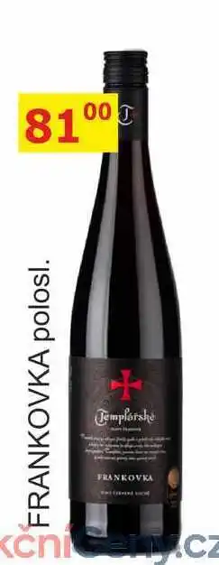 BENE Nápoje TEMPLÁŘSKÉ SKLEPY 0,75L FRANKOVKA polosl nabídka