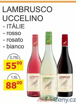 BENE Nápoje LAMBRUSCO UCCELINO - ITÁLIE 0,75L nabídka