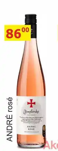 BENE Nápoje TEMPLÁŘSKÉ SKLEPY 0,75L ANDRÉ rosé nabídka