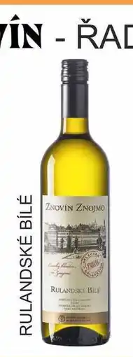 BENE Nápoje ZNOVÍN ZNOJMO RULANDSKÉ BÍLÉ 0,75L nabídka