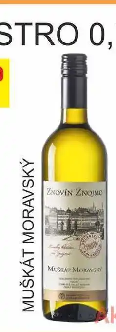 BENE Nápoje ZNOVÍN ZNOJMO MUŠKÁT MORAVSKÝ 0,75L nabídka