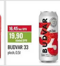 Ratio BUDVAR 33 0,5l nabídka