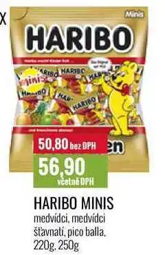 Ratio HARIBO MINIS 220g, 250g nabídka