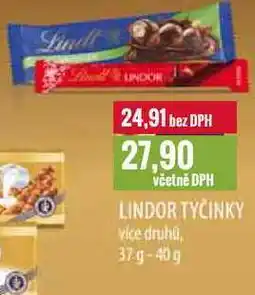 Ratio LINDOR TYČINKY 37g-40g nabídka