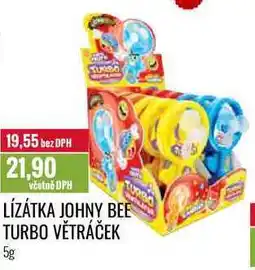 Ratio LÍZÁTKA JOHNY BEE TURBO VĚTRÁČEK 5g nabídka