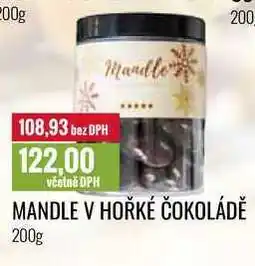 Ratio MANDLE V HOŘKÉ ČOKOLÁDĚ 200g nabídka