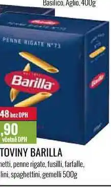 Ratio TĚSTOVINY BARILLA 500g nabídka