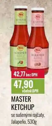 Ratio MASTER KETCHUP se sušenými rajčaty, Jalapeño, 530g nabídka