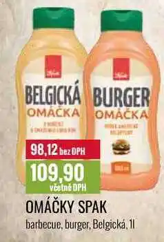 Ratio OMÁČKY SPAK barbecue, burger, Belgická, 1l nabídka