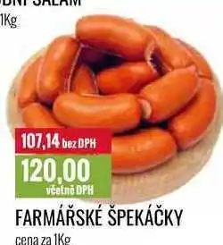 Ratio FARMÁŘSKÉ ŠPEKÁČKY cena za 1Kg nabídka