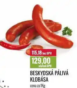Ratio BESKYDSKÁ PÁLIVÁ KLOBÁSA cena za 1kg nabídka