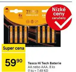Tesco Tesco Hi Tech Baterie AA nebo AAA, 8 ks nabídka