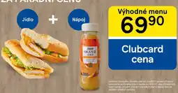 Tesco Výhodné menu jídlo + nápoj nabídka