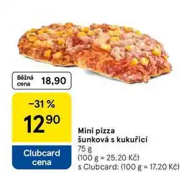 Tesco Mini pizza šunková s kukuřicí, 75 g nabídka