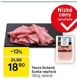 Tesco Tesco Dušená šunka vepřová, 100 g, balená nabídka