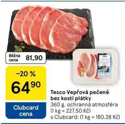 Tesco Tesco Vepřová pečeně bez kosti plátky, 360 g nabídka