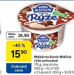 Tesco Mlékárna Kunín Mléčná rýže ochucená, 175 g nabídka