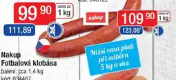 Qanto Nakup Fotbalová klobása nabídka