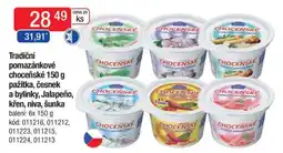 Qanto Tradiční pomazánkové choceňské pažitka, česnek a bylinky, Jalapeño, křen, niva, šunka nabídka