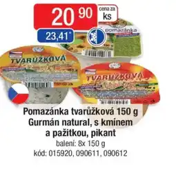 Qanto Pomazánka tvarůžková Gurmán natural, s kmínem a pažitkou, pikant nabídka