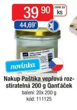 Qanto Nakup Paštika vepřová roz- stiratelná Qanťáček nabídka